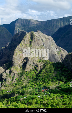 Cirque de Mafate - Ile de la réunion. Banque D'Images