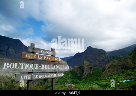 Cirque de Mafate - Ile de la Banque D'Images