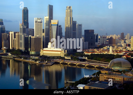 CBD Central Business District Skyline Singapour Banque D'Images