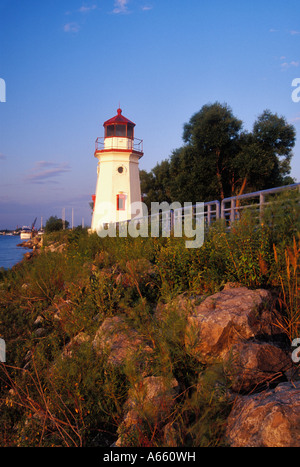 Cheboygan Crib Light Lake Huron Michigan Cheboygan Banque D'Images