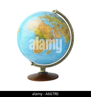 Un globe showing Africa Banque D'Images