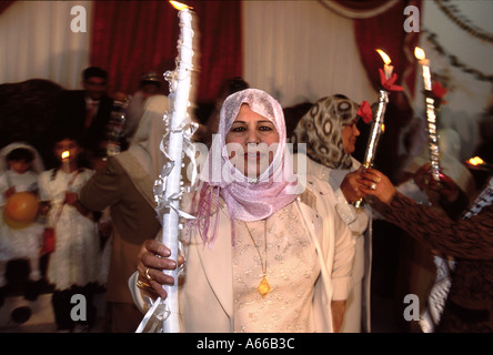 Pour célébrer un mariage Khan Yunis dans la bande de Gaza Banque D'Images