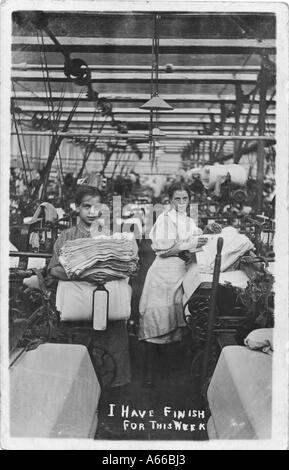 Les filles de l'usine de Lancashire Banque D'Images