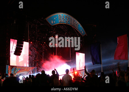 Le finale de l'ensemble du prodige à la légendaire île de Wight Festival de musique en 2006 Banque D'Images