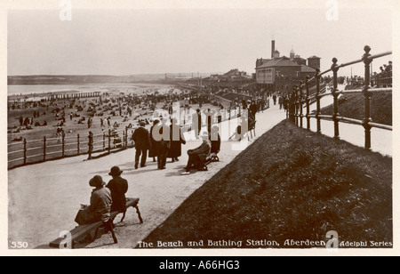 La plage d''Aberdeen 1920 ? Banque D'Images