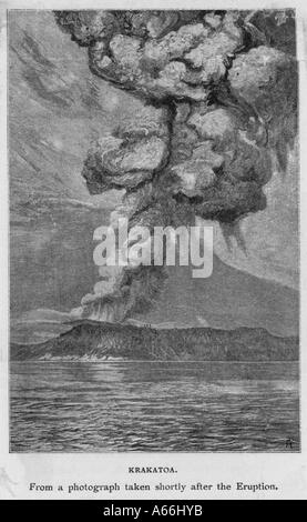 Éruption du Krakatoa Banque D'Images
