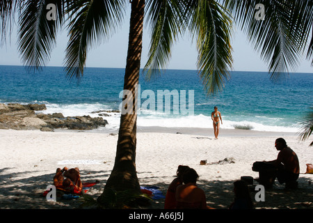 La plage de Montezuma Péninsule de Nicoya au Costa Rica Banque D'Images
