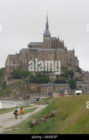 Le Mont-Saint-Michel, Manche, Basse-Normandie département région, France Banque D'Images