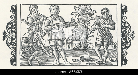 1 musiciens du 16ème siècle Banque D'Images