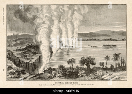 Victoria Falls au Zimbabwe Banque D'Images