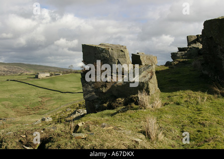 Les maures sauvages de la Northumberland Mur d'Hadrien, Pays, Parc National de Northumberland Banque D'Images