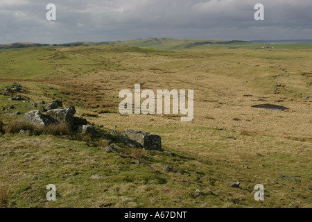 Les maures sauvages de la Northumberland Mur d'Hadrien, Pays, Parc National de Northumberland Banque D'Images