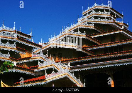 Shan temple près de Mae Hong Son, Thaïlande Banque D'Images