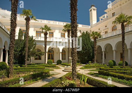 Parc et Jardin du Palais Livadija, Palais Livadija, été Jalta, Crimea, Ukraine, South-Easteurope, Europe, Banque D'Images