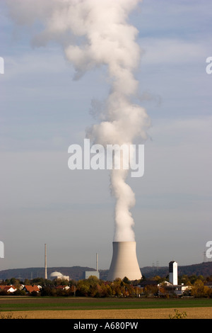 Nuclear power plant Landshut/Ohu, Bavière, Allemagne Banque D'Images