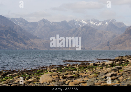 Skye Cuillin sur le Loch Scavaig de Elgol sur l'île de Skye Banque D'Images