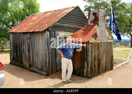 Une hutte traditionnelle dalle australienne ces cabanes ont été construites par les premiers colons d'Australie Banque D'Images