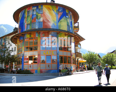 Cafe hotel restaurant Rundum et Trodlkeller Kramerwirt Mayrhofen Zillertal Tyrol Autriche Banque D'Images