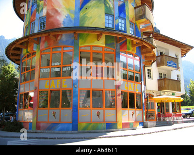 Cafe hotel restaurant Rundum et Trodlkeller Kramerwirt Mayrhofen Zillertal Tyrol Autriche Banque D'Images