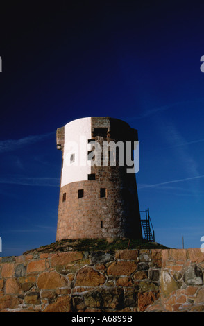 La Seconde Guerre mondiale lookout tower Jersey Channel Islands Banque D'Images