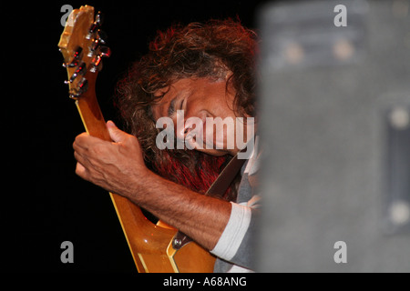 Guitariste de jazz Pat Metheny au Jazz en concert exceptionnel à Berchidda Sardaigne Italie 2005 Banque D'Images