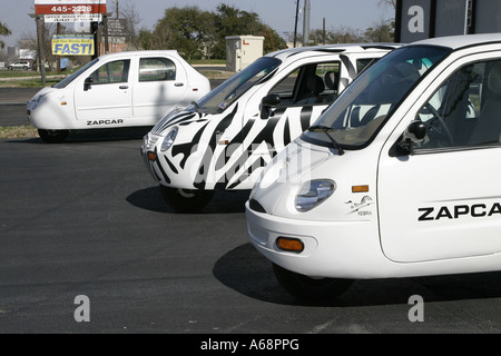 La voiture Zap zebra, une voiture électrique Banque D'Images