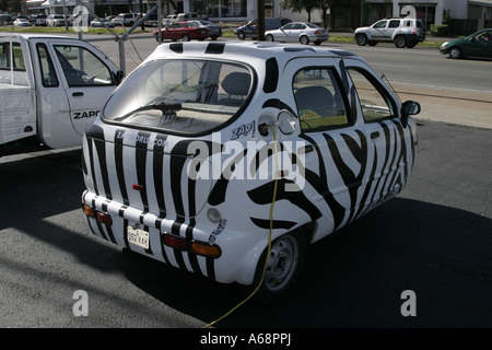 La voiture Zap zebra, une voiture électrique Banque D'Images