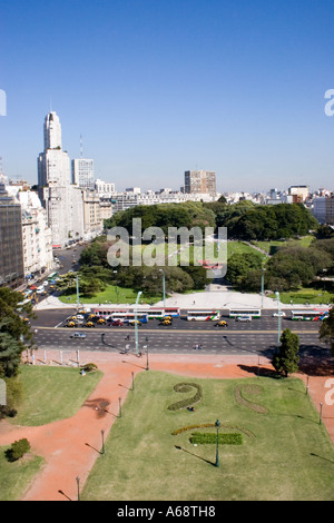 Vue depuis la Tour des Anglais (Torre de los Ingleses) à Buenos Aires Banque D'Images