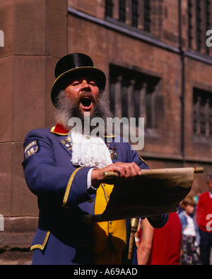 Crieur public Chester Cheshire Angleterre Banque D'Images