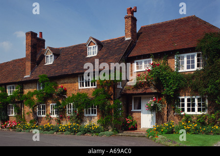 Cottages Bridge End Warwick Warwickshire Angleterre Banque D'Images