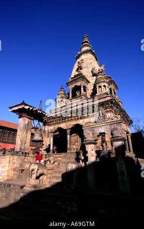 Le Népal Bhaktapur Durbar Square temple Pashupatinath Banque D'Images
