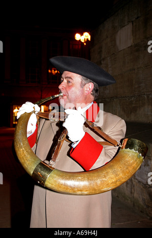 UK Yorkshire Ripon Ville Hornblower Alan Oliver réglages de la montre Banque D'Images