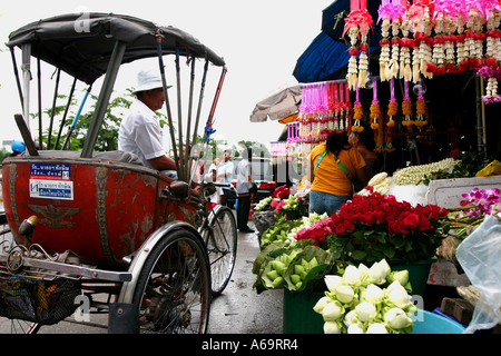 Marché aux Fleurs de Chiangmai Banque D'Images