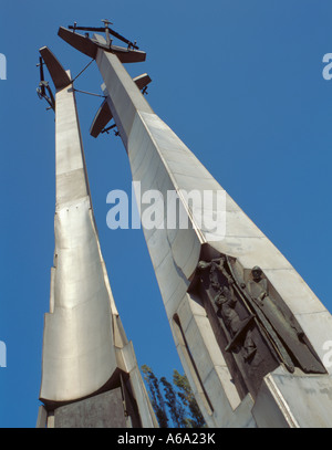 Pomnik poleglych stoczniowcow (monument aux morts), les travailleurs des chantiers navals de Gdansk, Pologne. Banque D'Images