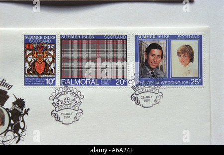 Îles Summer Postal service avec ses propres timbres Wester Ross Scotland UK Voile prend mail à mainland Banque D'Images