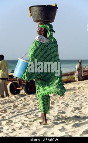 Plage des Pêcheurs - Nouakchott MAURITANIE Banque D'Images
