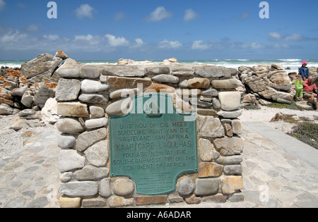 Cap des aiguilles est le point le plus au sud du continent de l'Afrique Banque D'Images