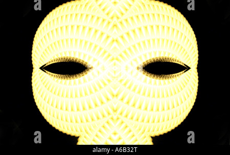 Alien face bizarre étrange spooky science-fiction sci-fi modèle de conception moderne art plastique arty retro lightshade abat-jour Banque D'Images