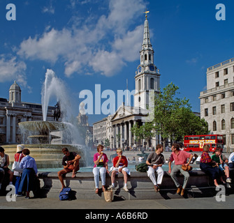Trafalgar Square Londres Angleterre Banque D'Images