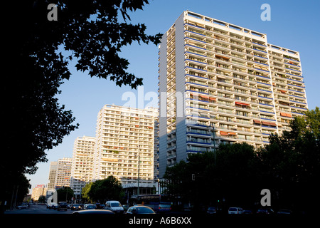 Pâtés de maisons sur la Leipziger Strasse à Berlin Allemagne Banque D'Images