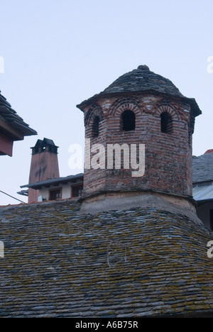 Le monastère Megistis Lavras, Grand Lavra, Mont Athos, détail architectural, Halkidiki, Grèce, Europe de l'est Banque D'Images