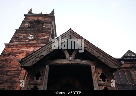 Beffroi, Saint Mary's Parish Church, Rostherne, Cheshire, Royaume-Uni Banque D'Images