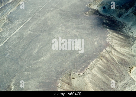 Vue sur les lignes de Nazca au Pérou Banque D'Images