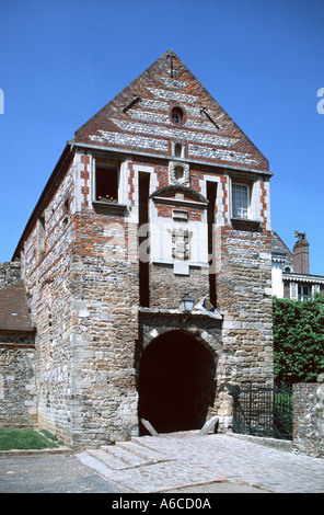 Le 14e siècle Porte de Nevers à St Valery sur Somme Banque D'Images