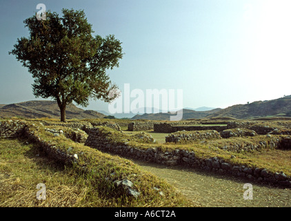 Le Pakistan Punjab occidental site archéologique de Taxila Sirkap le Palace Banque D'Images