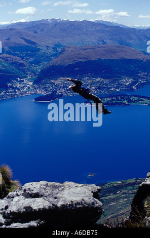 Queenstown Nouvelle Zelande Traverse télésieges Banque D'Images