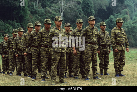 Exercice de formation des gardes forestiers du parc national de Ba Be Vietnam Banque D'Images