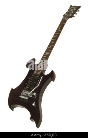 Vintage metal ax studio guitare découpe découpe fond blanc décrochage knockout Banque D'Images