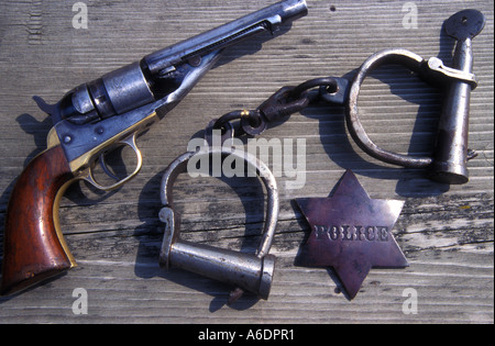 Équipement de police antique Banque D'Images