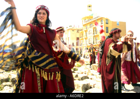 Folklore dans la ville Beyrouth Banque D'Images